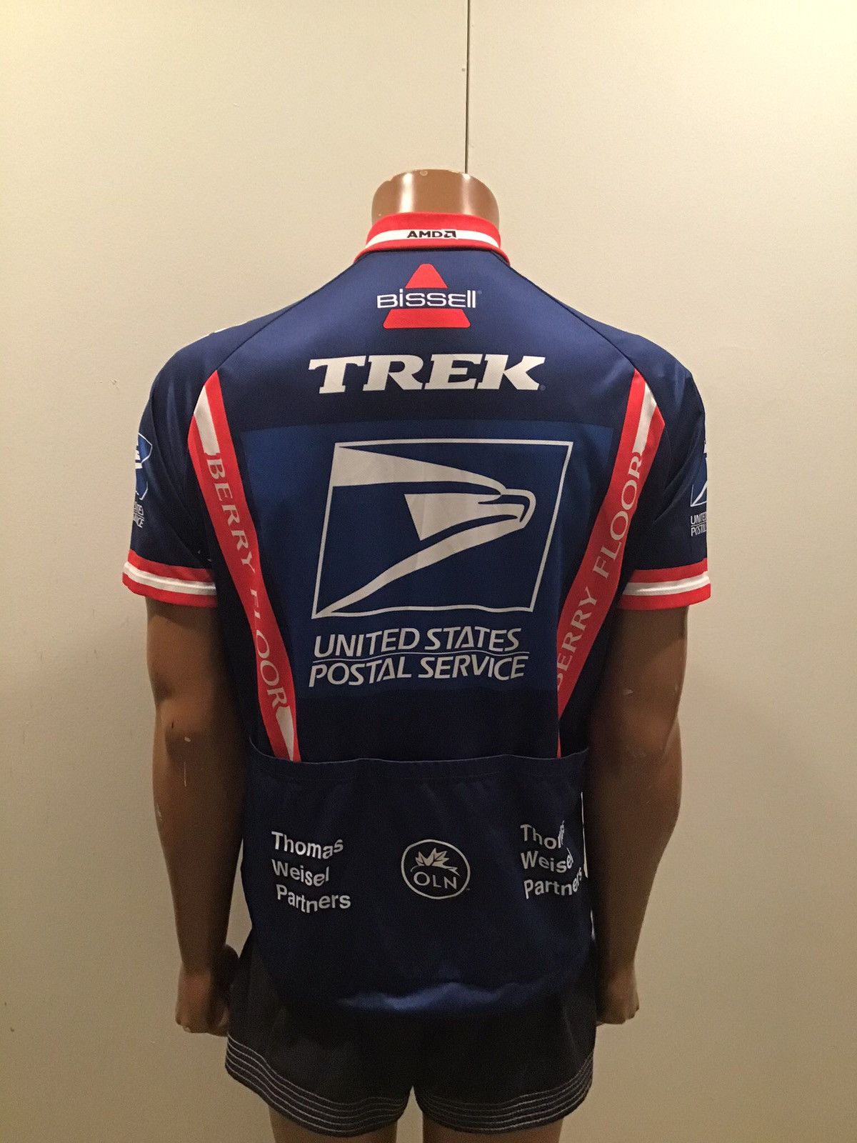 Nike × Vintage 2004 Nike Lance Armstrong USPS Trek 1/4 Zip Cycling Jersey Size US XL / EU 56 / 4 - 8 Thumbnail