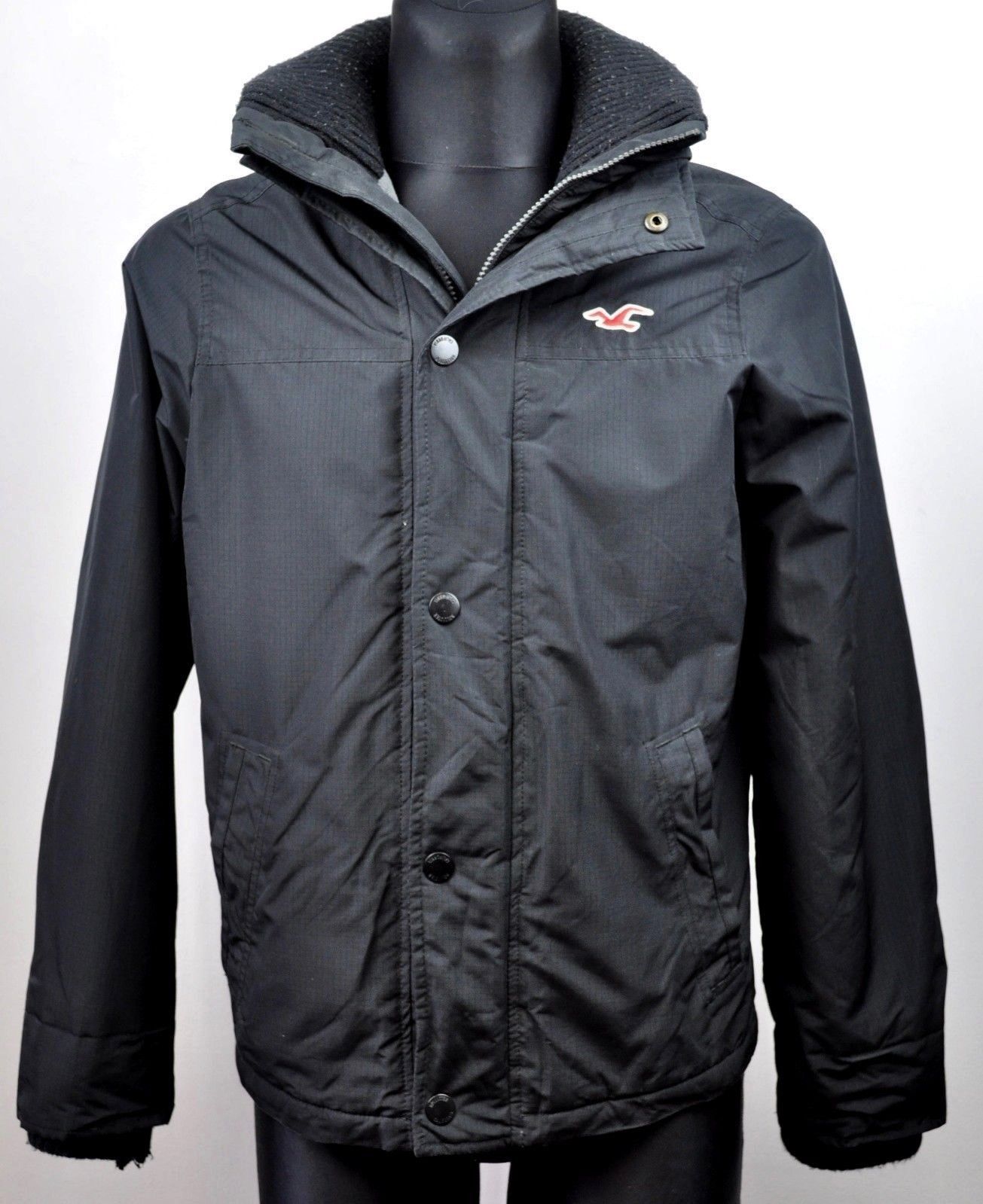 Hollister All Weather Collection Mens Black Winter Jacket size XS