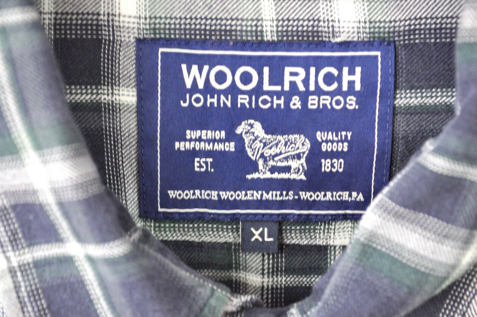 Woolrich Woolen Mills WOOLRICH Shirt Checked Blue Green Button Up Casual Top Size US XL / EU 56 / 4 - 4 Thumbnail