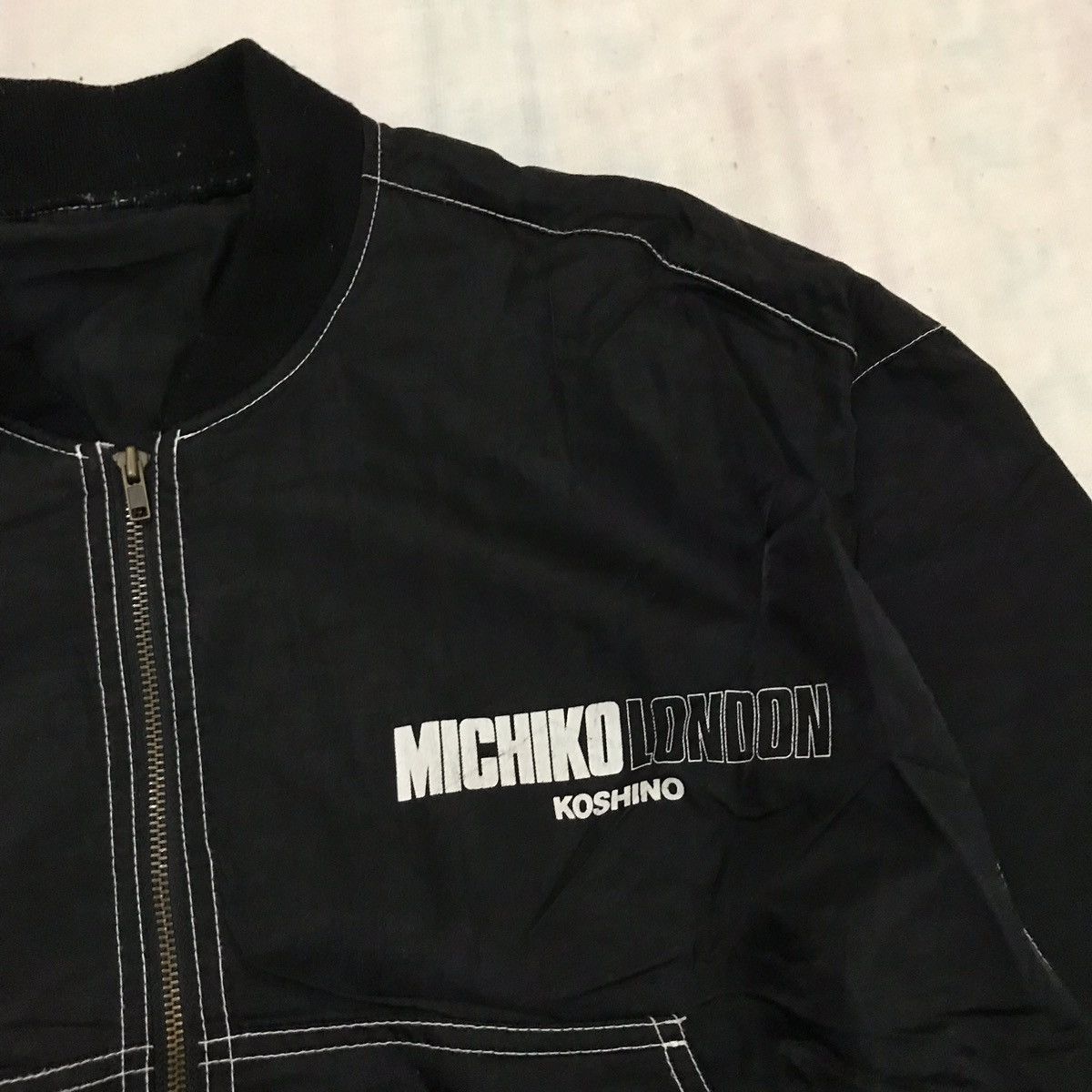 Japanese Brand × Michiko Koshino London Vintage Michiko London Spell Out Bomber Jacket Size US M / EU 48-50 / 2 - 3 Thumbnail