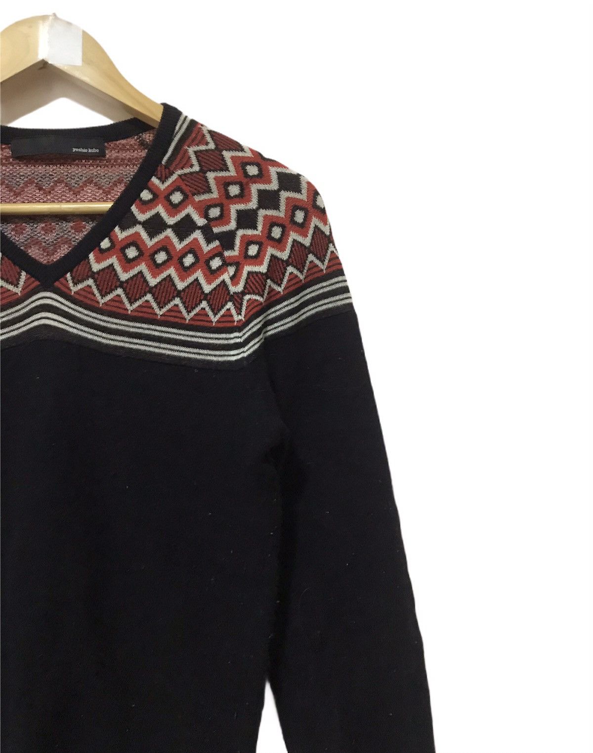 Japanese Brand × Yoshio Kubo Yoshio Kubo 🇯🇵 Wool Knit Jumper Navajo Style Size US M / EU 48-50 / 2 - 3 Thumbnail