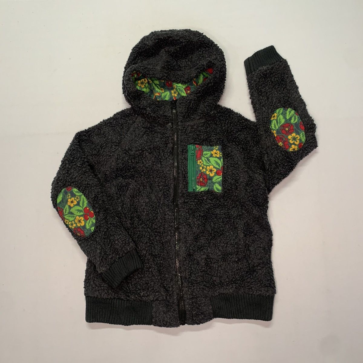 Japanese Brand Vintage Titicaca Fleece Sherpa Hoodie Flora Pocket Sweater Size US L / EU 52-54 / 3 - 1 Thumbnail