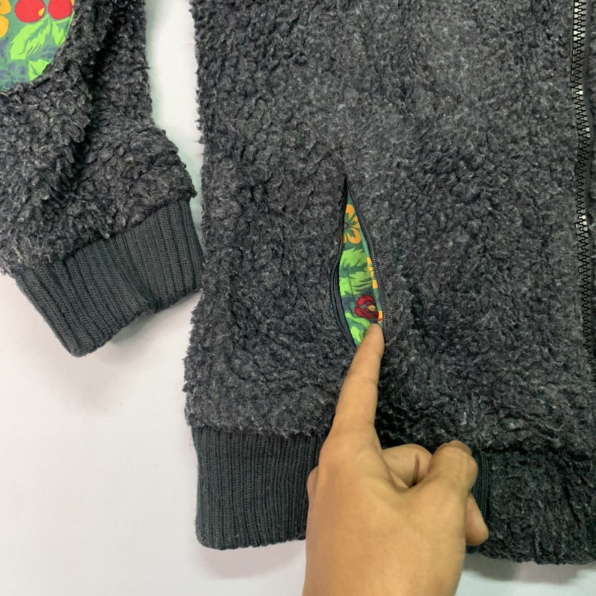 Japanese Brand Vintage Titicaca Fleece Sherpa Hoodie Flora Pocket Sweater Size US L / EU 52-54 / 3 - 4 Thumbnail
