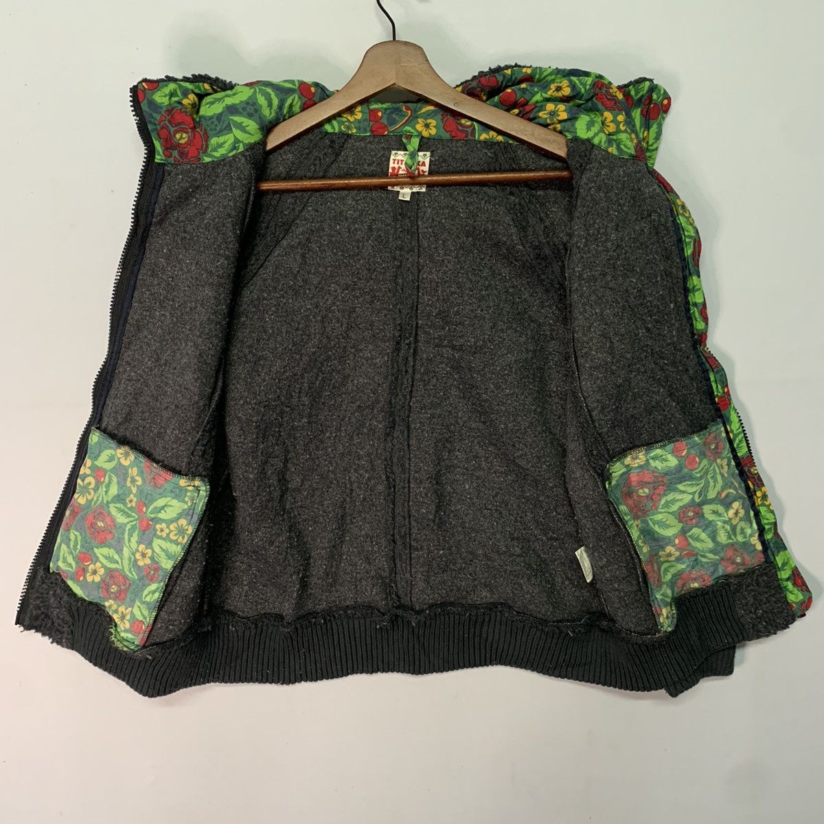 Japanese Brand Vintage Titicaca Fleece Sherpa Hoodie Flora Pocket Sweater Size US L / EU 52-54 / 3 - 8 Thumbnail