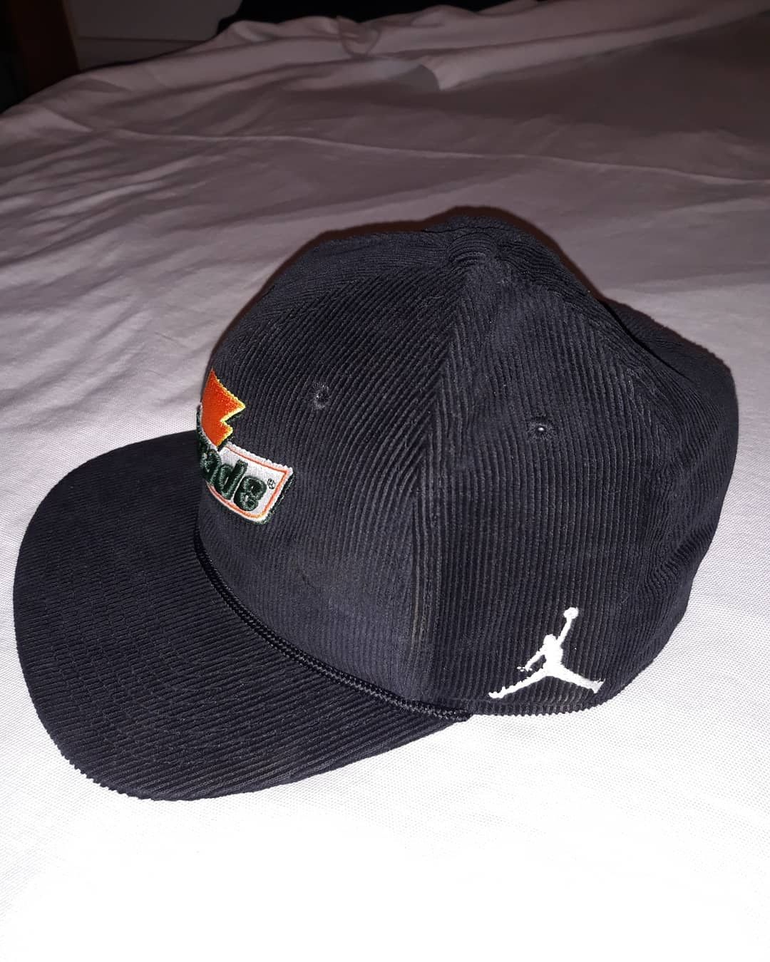 Gatorade Air Jordan Corduroy Hat Cap NBA Basketball hotsell Snapback One Size Fits All