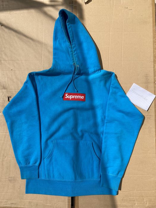 Supreme red hoodie online box logo