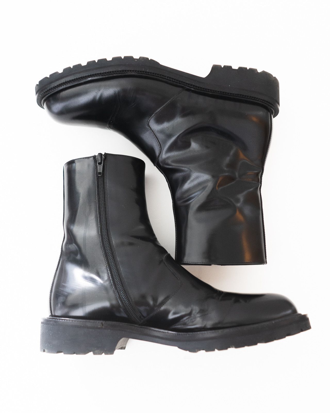 Dries Van Noten RARE GRAIL patent leather zipper boots Size US 8 / EU 41 - 1 Thumbnail