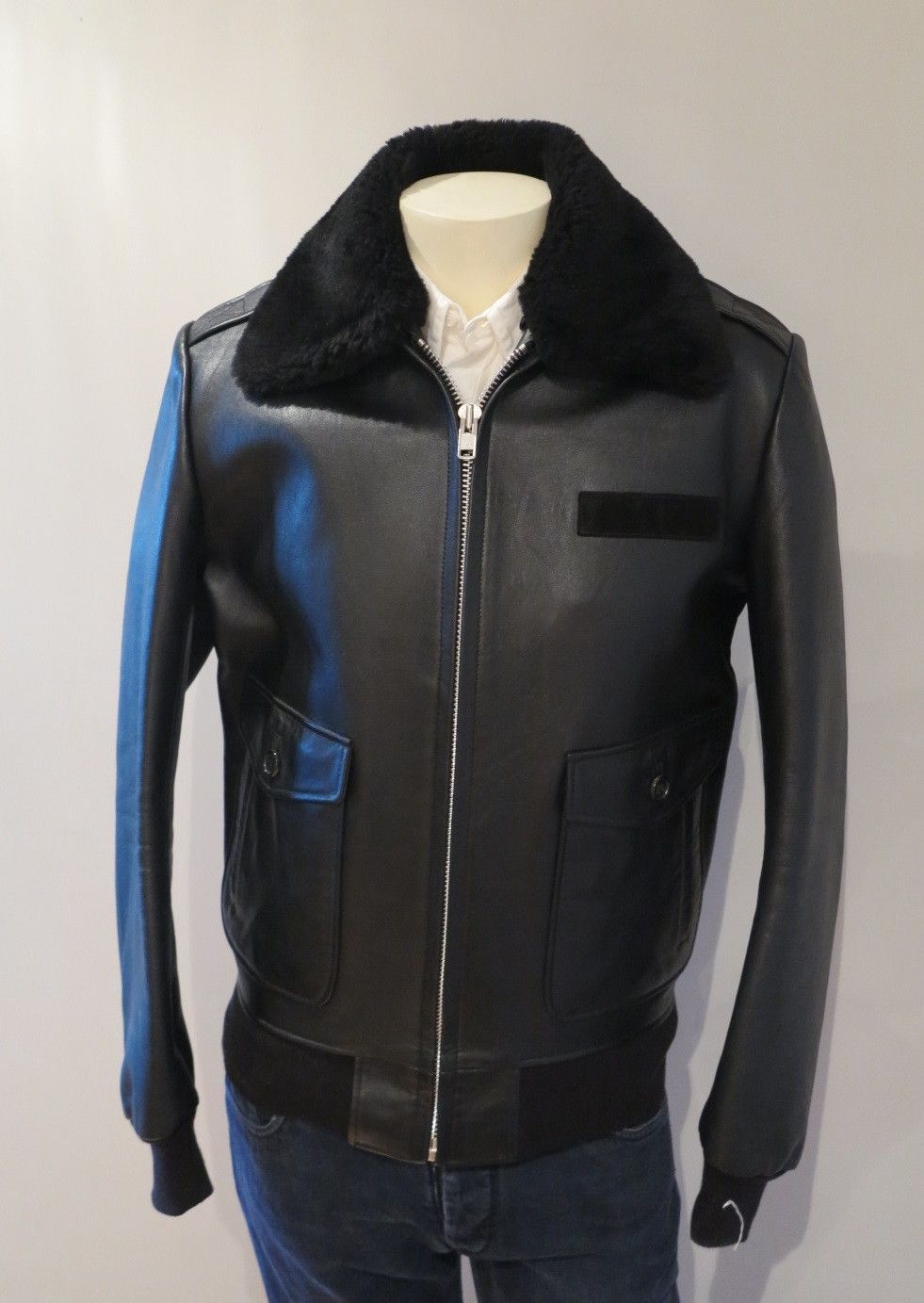 *NEW* A2 Bomber - Black Lamb