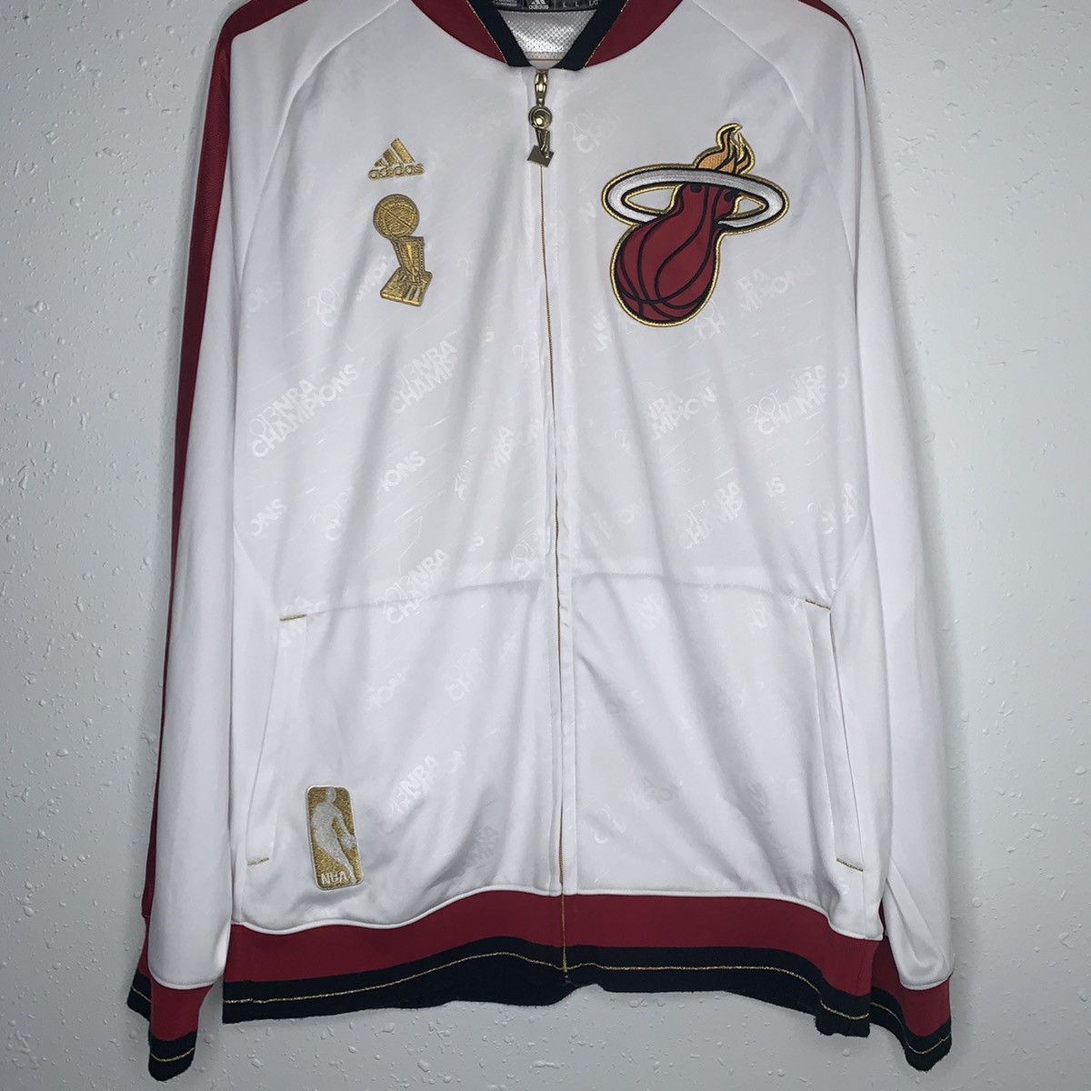 Adidas MIAMI HEAT TRB CHAMPIONSHIP FULL ZIP TRACK JACKET | Grailed