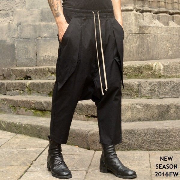 RICK OWENS ANTHEM CARGO CROPPED - パンツ