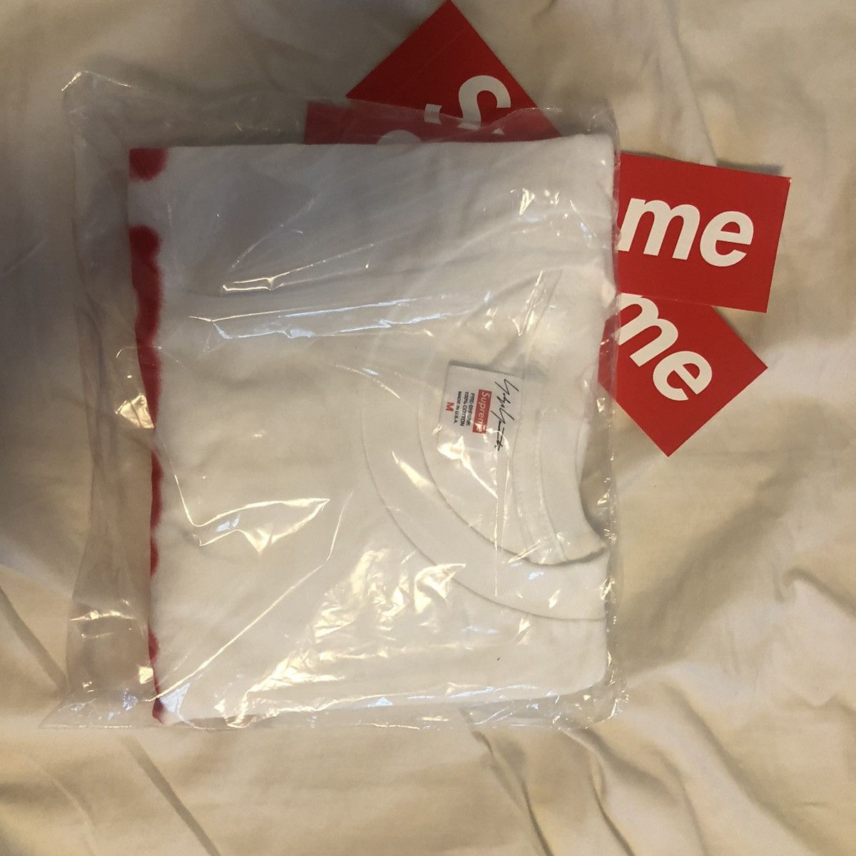 Supreme × Yohji Yamamoto Supreme x Yohji Yamamoto Logo Tee *WHITE SIZE M* Size US M / EU 48-50 / 2 - 2 Thumbnail