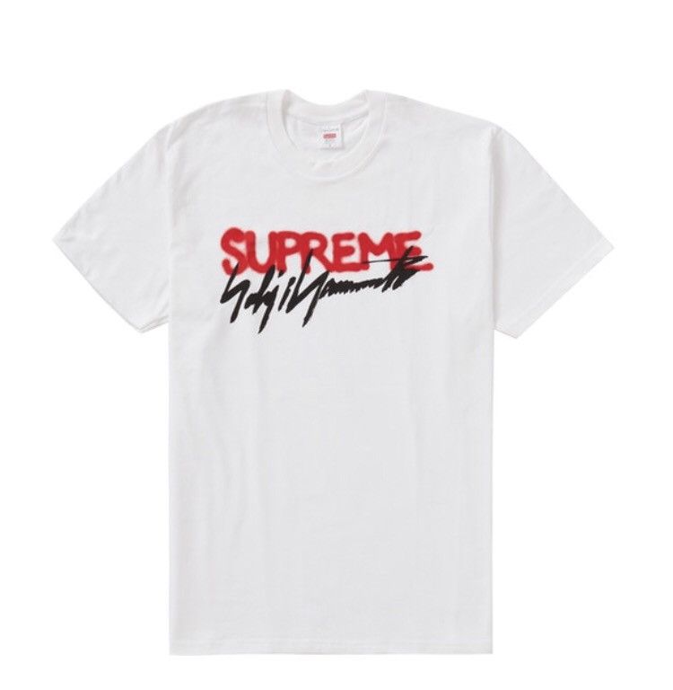 Supreme × Yohji Yamamoto Supreme x Yohji Yamamoto Logo Tee *WHITE SIZE M* Size US M / EU 48-50 / 2 - 3 Thumbnail
