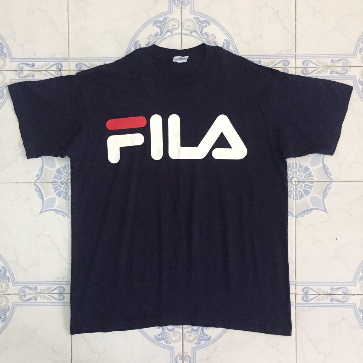 Fila Fila Big Logo Tshirt MADE IN USA Size US M / EU 48-50 / 2 - 12 Thumbnail