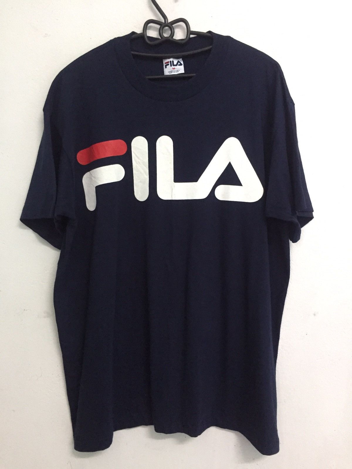Fila Fila Big Logo Tshirt MADE IN USA Size US M / EU 48-50 / 2 - 1 Thumbnail