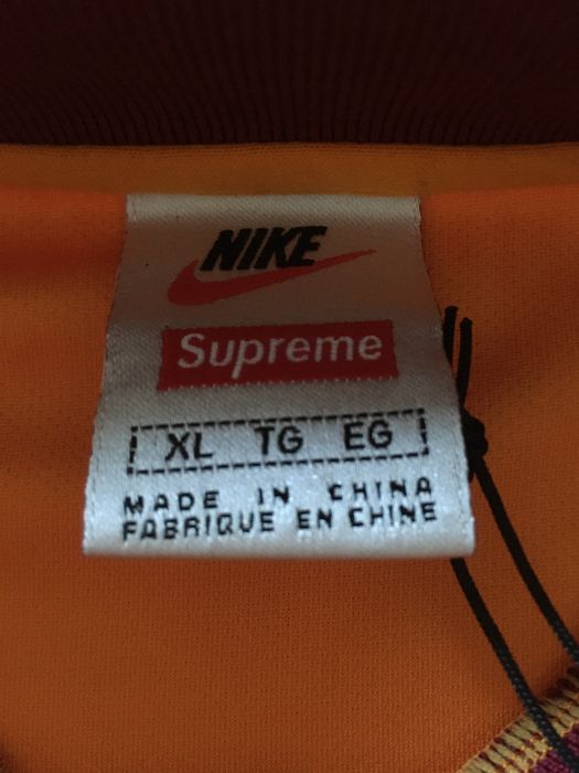 Supreme x Nike Jewel Stripe Soccer Jersey 'Orange