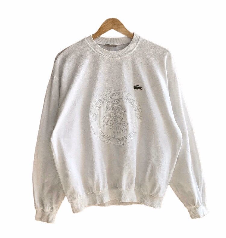 Lacoste × Vintage Vintage Lacoste Sweatshirt Small Logo Jumper Pullover Size US XL / EU 56 / 4 - 1 Thumbnail