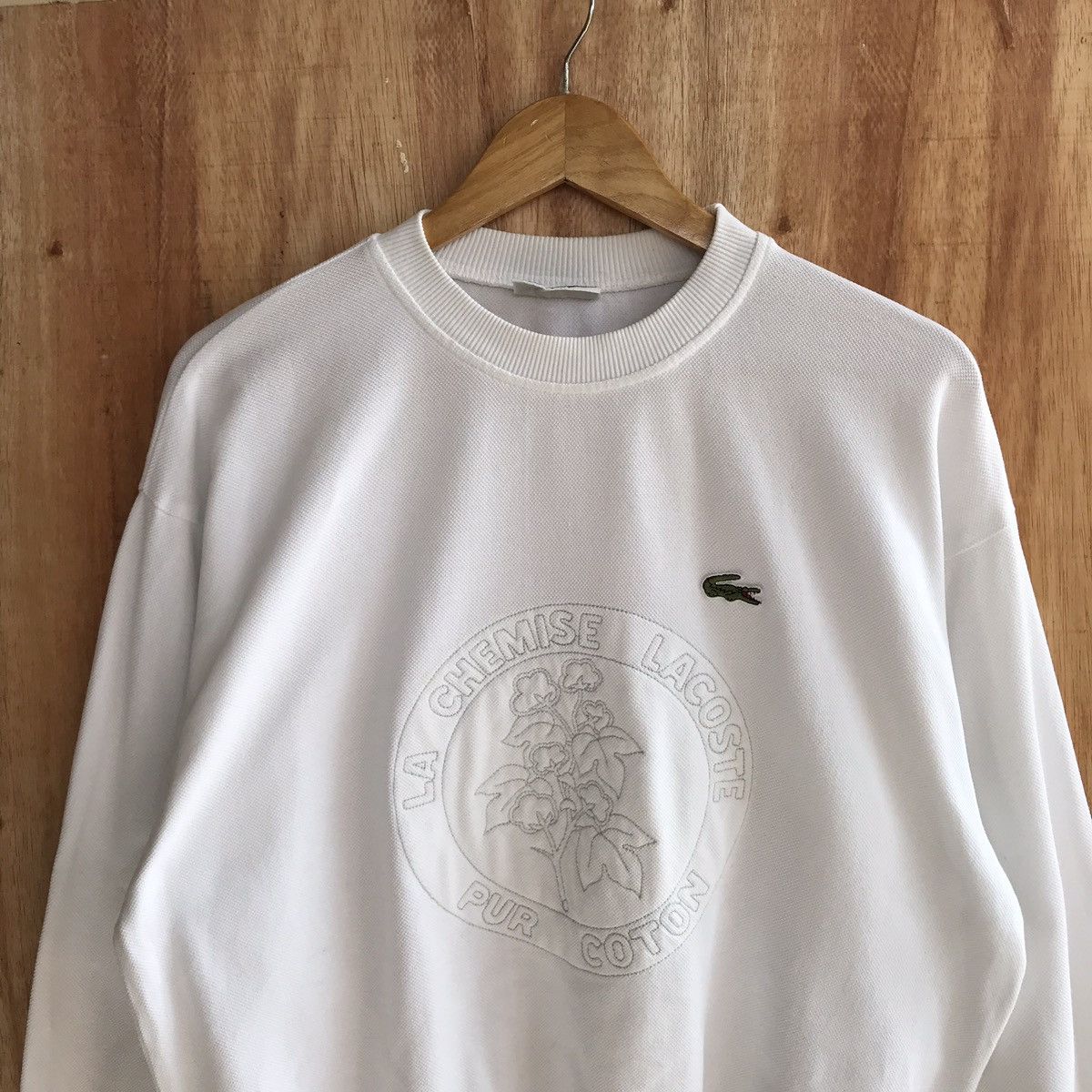 Lacoste × Vintage Vintage Lacoste Sweatshirt Small Logo Jumper Pullover Size US XL / EU 56 / 4 - 3 Thumbnail