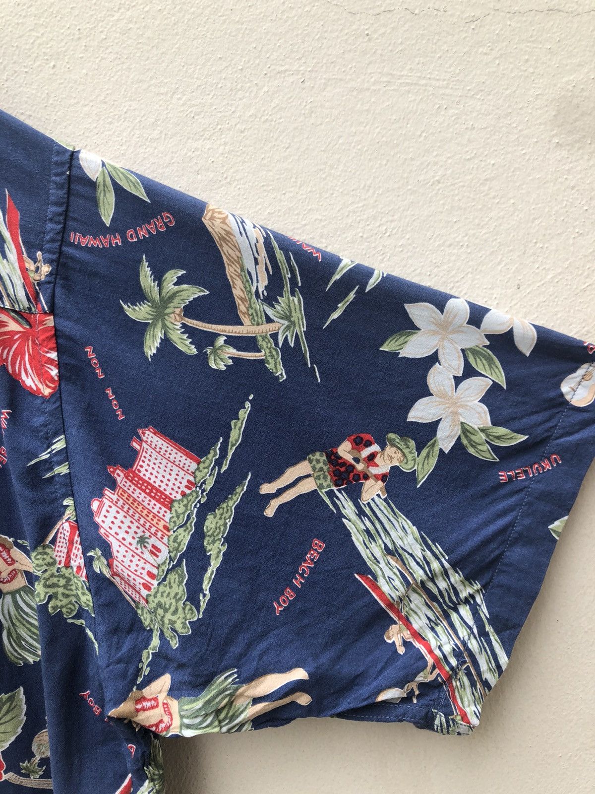 Mademoiselle Non Non Papas Japan Double Pocket Hula Girl Rayon Hawaiian Shirt Size US M / EU 48-50 / 2 - 15 Thumbnail