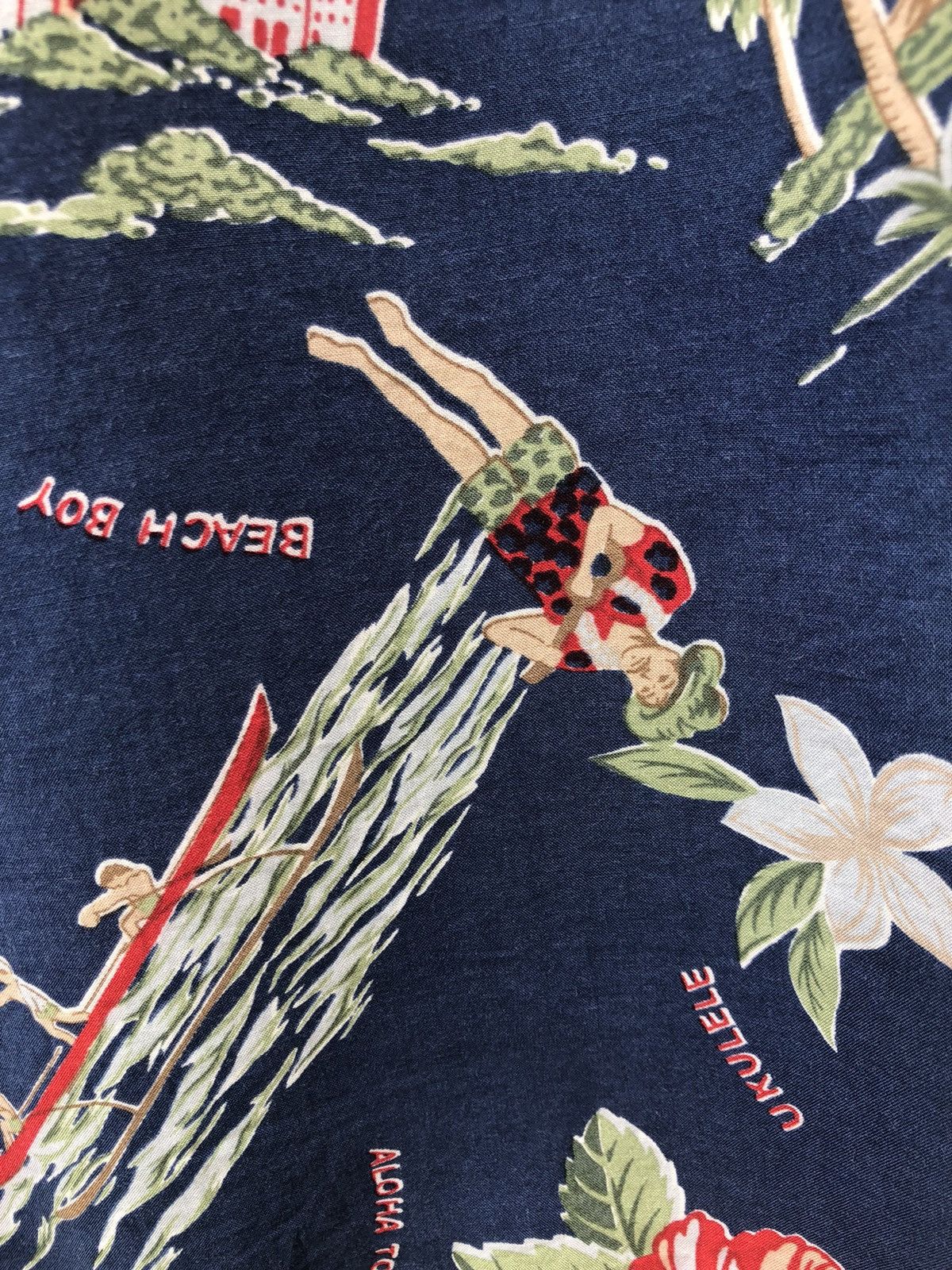 Mademoiselle Non Non Papas Japan Double Pocket Hula Girl Rayon Hawaiian Shirt Size US M / EU 48-50 / 2 - 14 Thumbnail