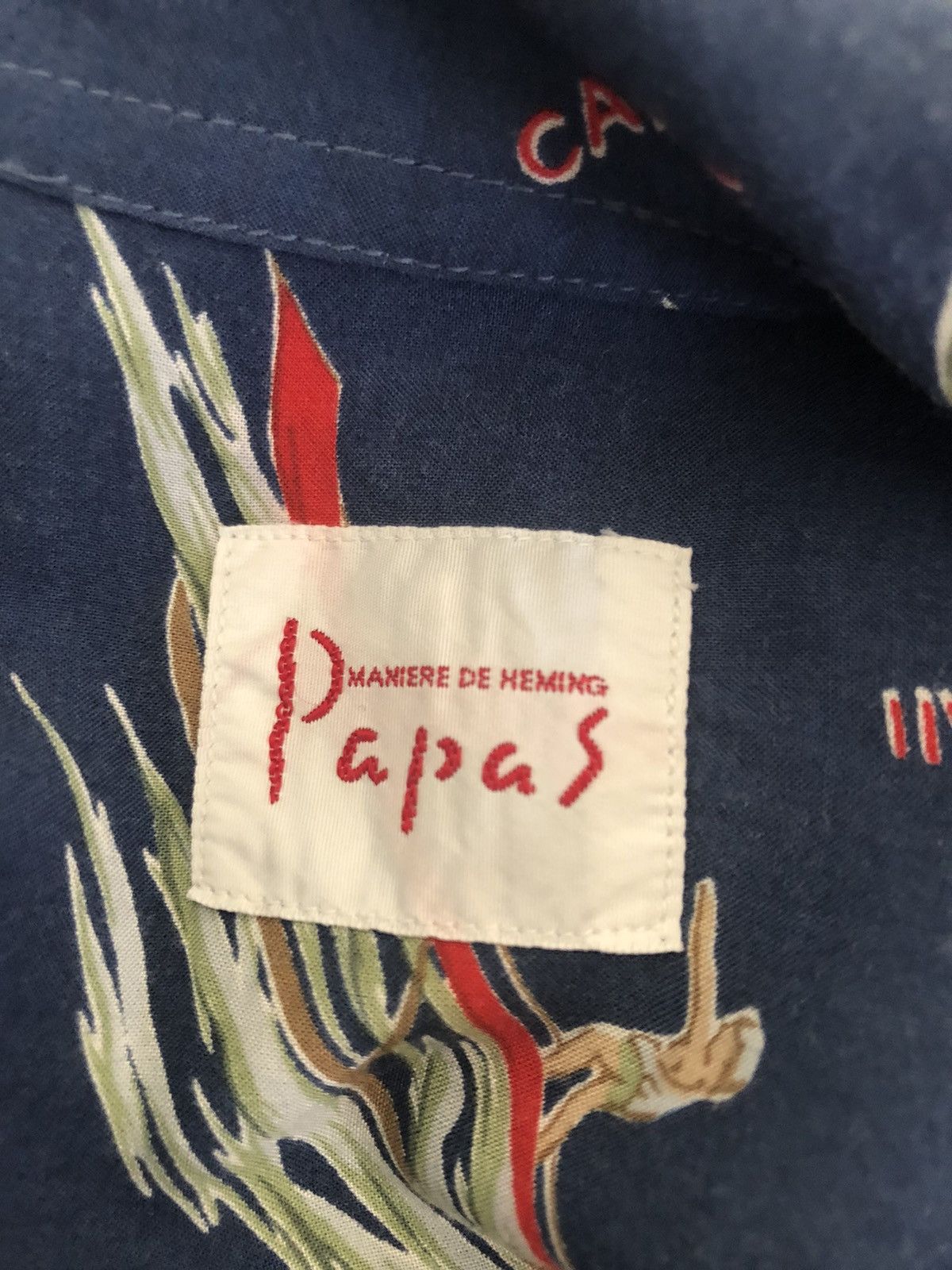 Mademoiselle Non Non Papas Japan Double Pocket Hula Girl Rayon Hawaiian Shirt Size US M / EU 48-50 / 2 - 17 Thumbnail