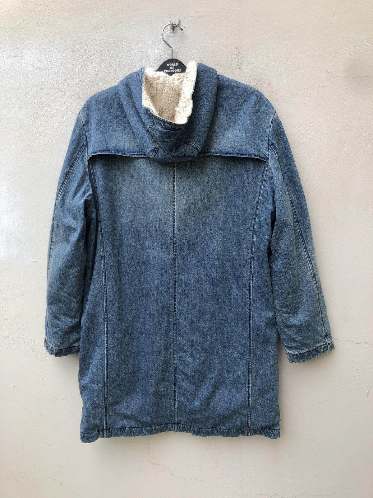 URBAN RESEARCH DOORS Urban Research Japan Sherpa Lined Duffle Coat Denim Jacket Size US M / EU 48-50 / 2 - 7 Thumbnail