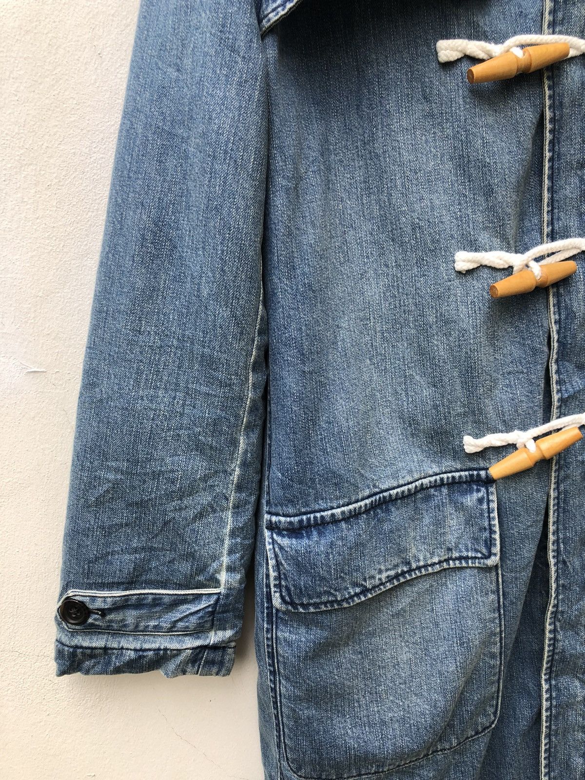 URBAN RESEARCH DOORS Urban Research Japan Sherpa Lined Duffle Coat Denim Jacket Size US M / EU 48-50 / 2 - 4 Thumbnail