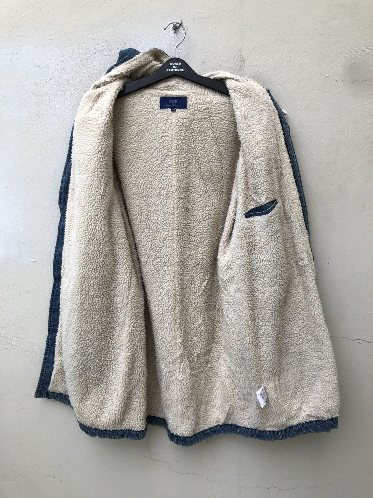 URBAN RESEARCH DOORS Urban Research Japan Sherpa Lined Duffle Coat Denim Jacket Size US M / EU 48-50 / 2 - 13 Thumbnail