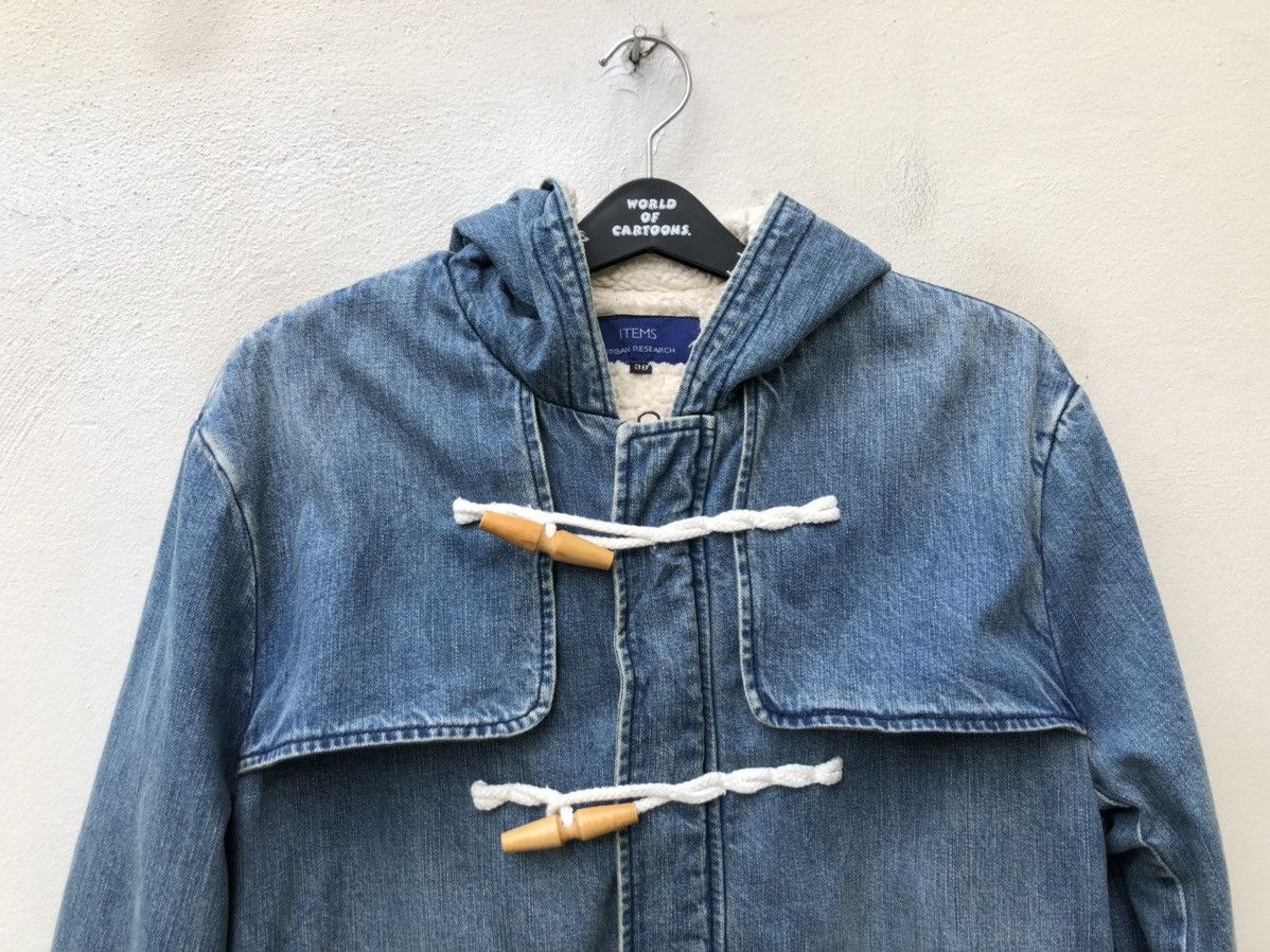 URBAN RESEARCH DOORS Urban Research Japan Sherpa Lined Duffle Coat Denim Jacket Size US M / EU 48-50 / 2 - 3 Thumbnail
