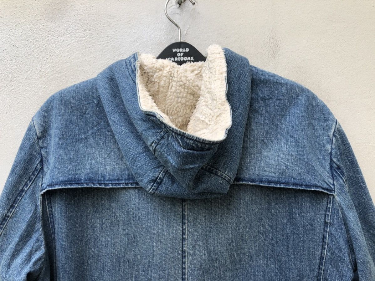 URBAN RESEARCH DOORS Urban Research Japan Sherpa Lined Duffle Coat Denim Jacket Size US M / EU 48-50 / 2 - 8 Thumbnail