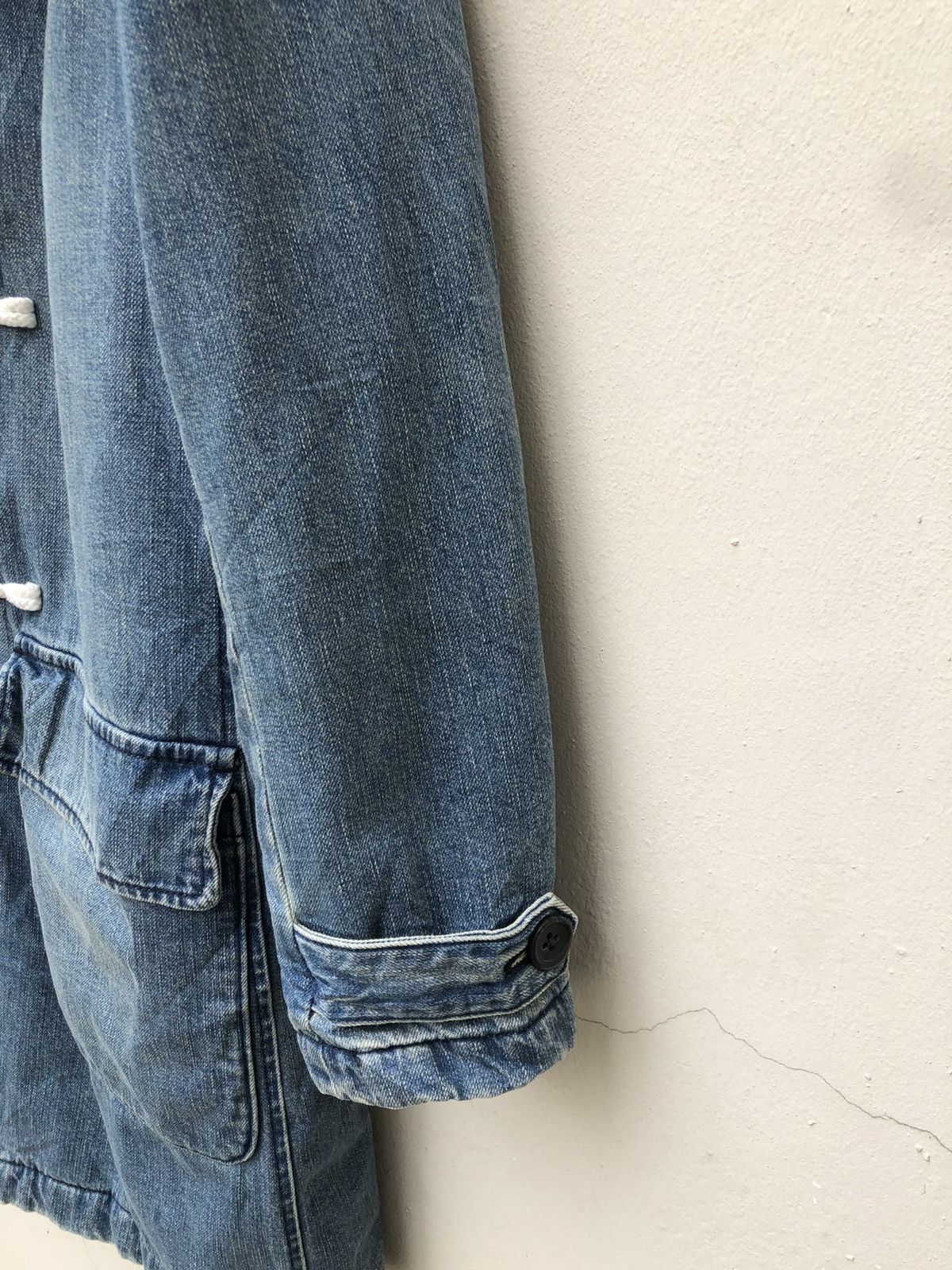 URBAN RESEARCH DOORS Urban Research Japan Sherpa Lined Duffle Coat Denim Jacket Size US M / EU 48-50 / 2 - 6 Thumbnail