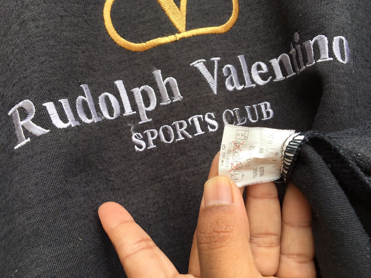 Vintage Vintage Rudolph Valentino Big Logo Embroidered Sweatshirt Size US L / EU 52-54 / 3 - 6 Thumbnail