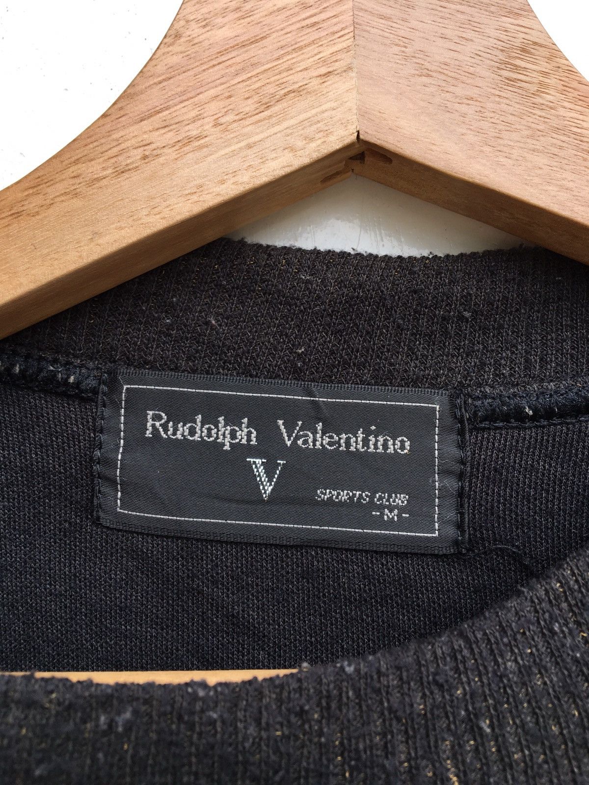Vintage Vintage Rudolph Valentino Big Logo Embroidered Sweatshirt Size US L / EU 52-54 / 3 - 5 Thumbnail