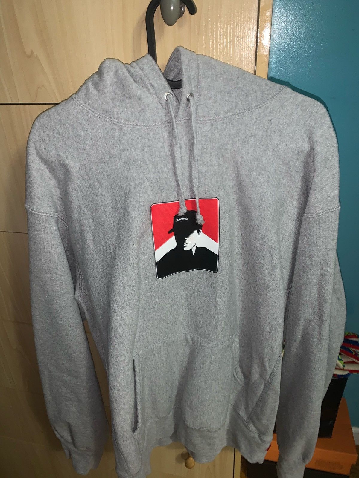 Supreme Supreme portrait hoodie in gray M | Grailed