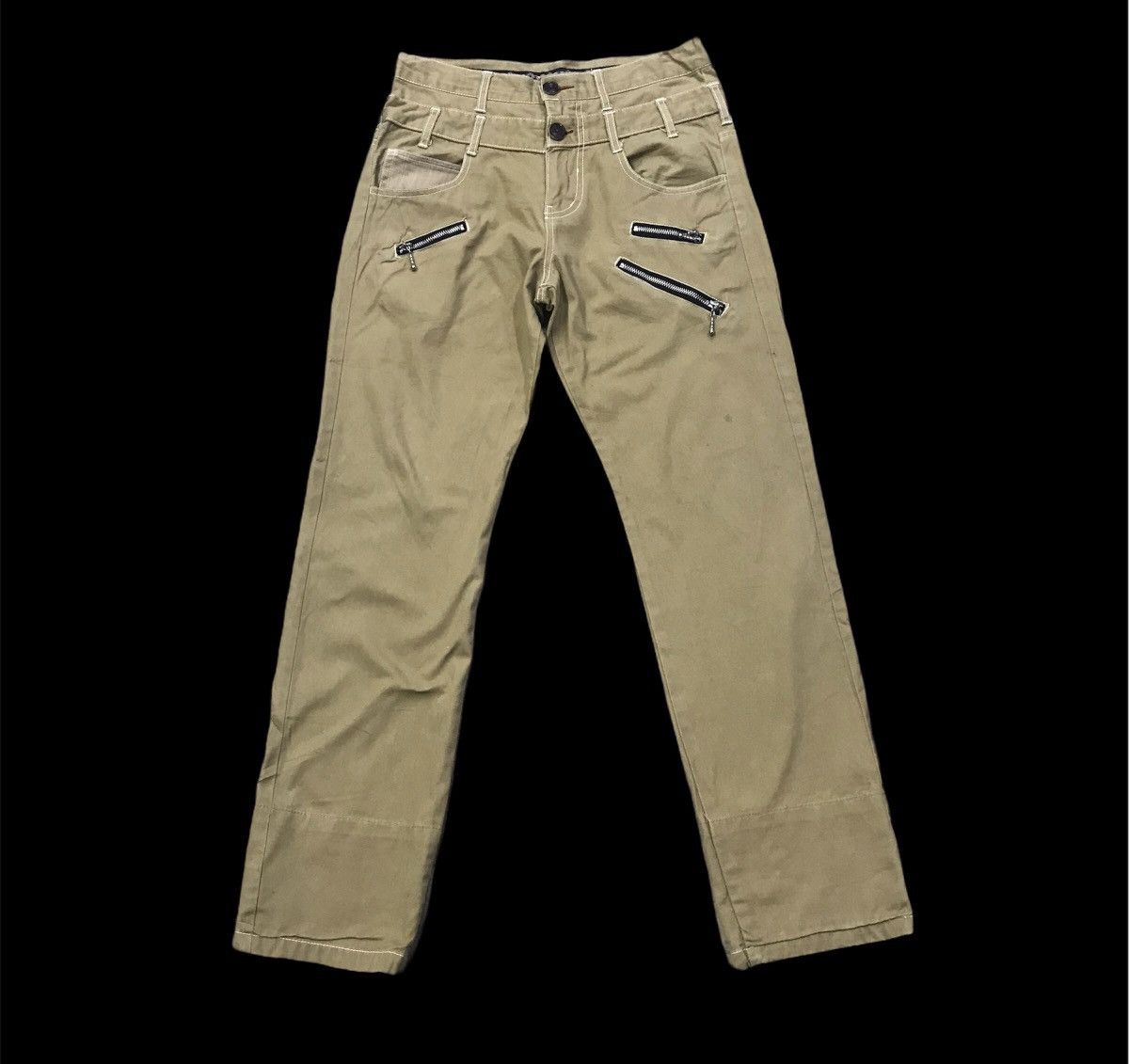 🔥SALE TODAY🔥 Japanese Double Waist Zipper Khaki Pants J73
