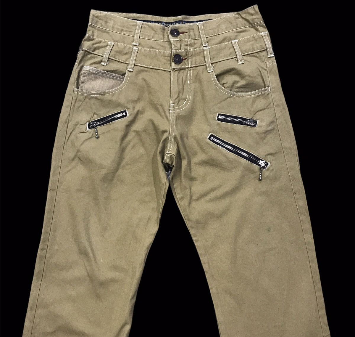 🔥SALE TODAY🔥 Japanese Double Waist Zipper Khaki Pants J73