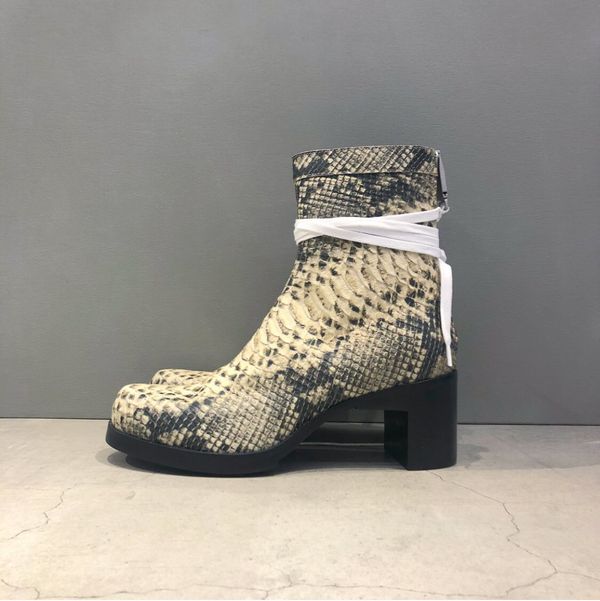 Alyx 1017 ALYX 9SM Snakeskin Bowie Boots Custom Platform EU42