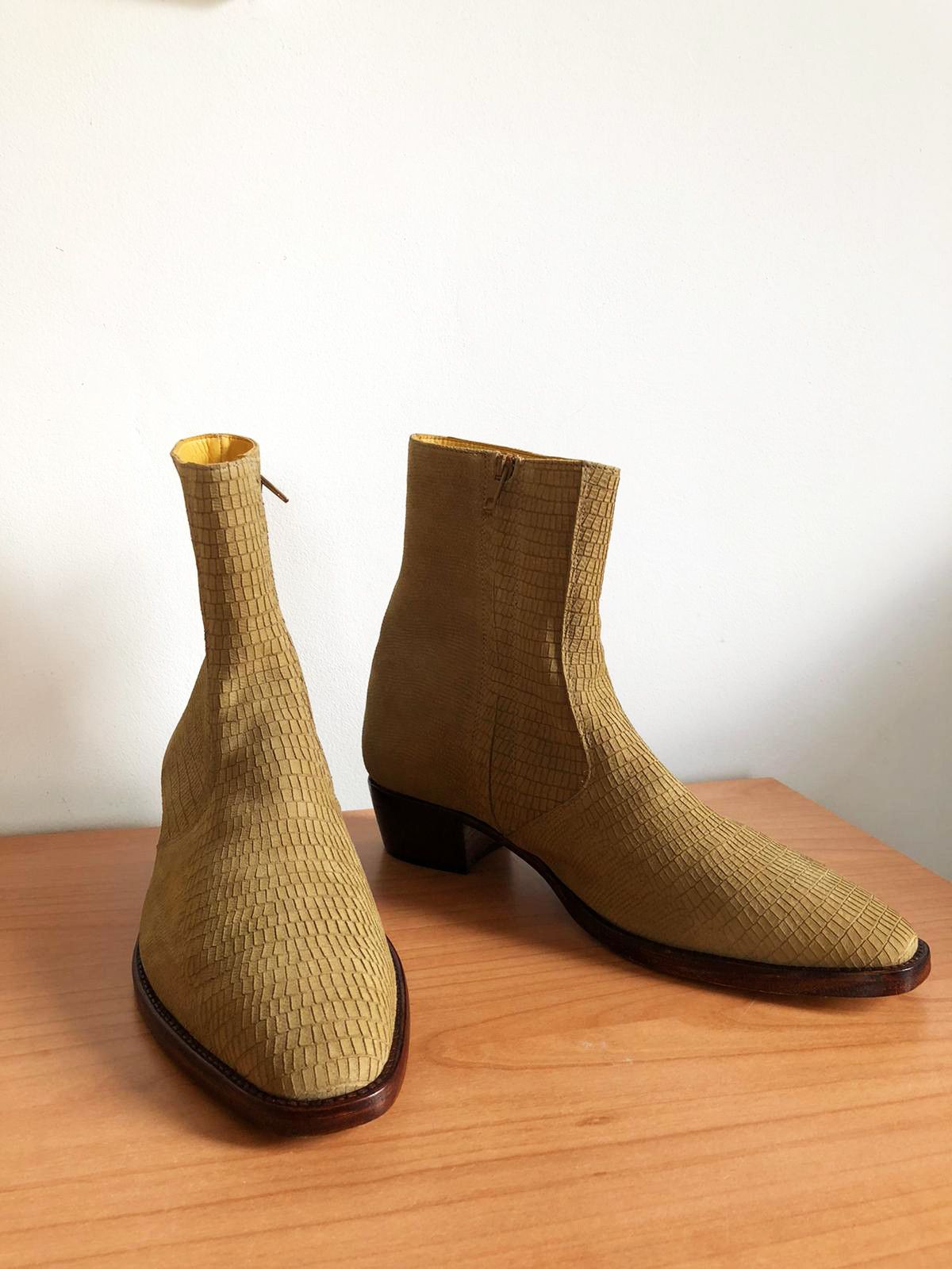 Saint laurent lizard boots online