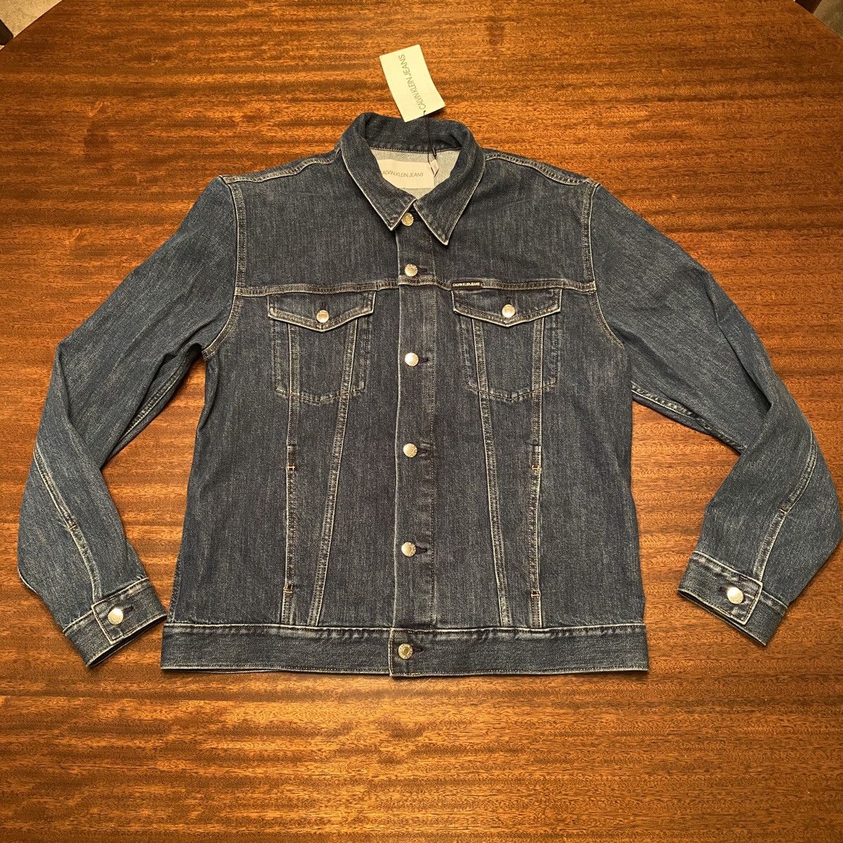 Calvin Klein Brand NWT Calvin Klein CK Logo Denim Jacket Size US L / EU 52-54 / 3 - 2 Thumbnail