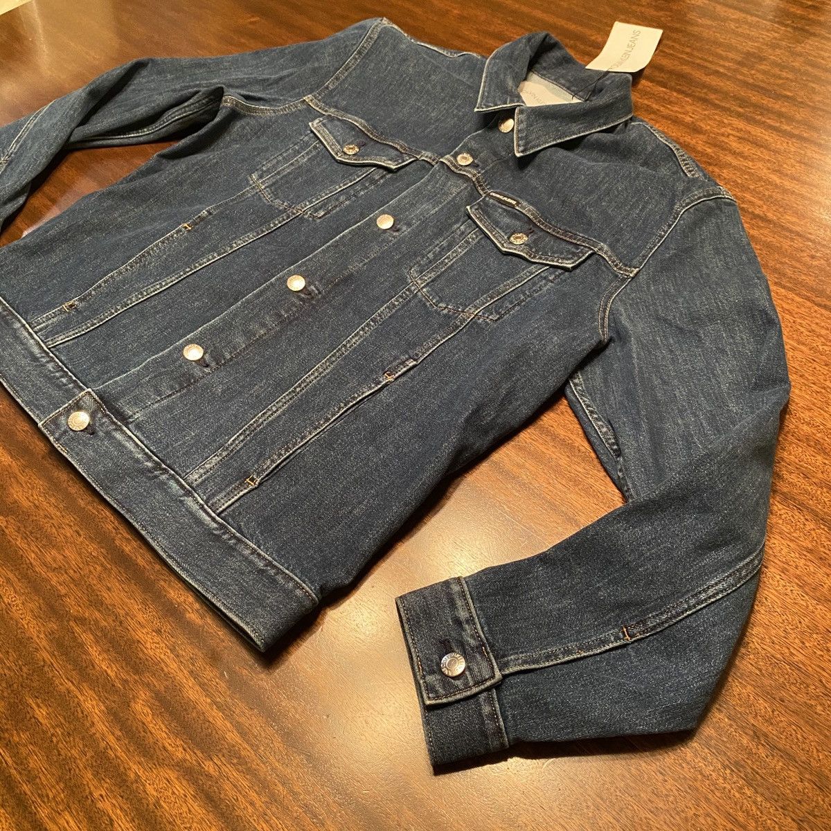 Calvin Klein Brand NWT Calvin Klein CK Logo Denim Jacket Size US L / EU 52-54 / 3 - 4 Thumbnail