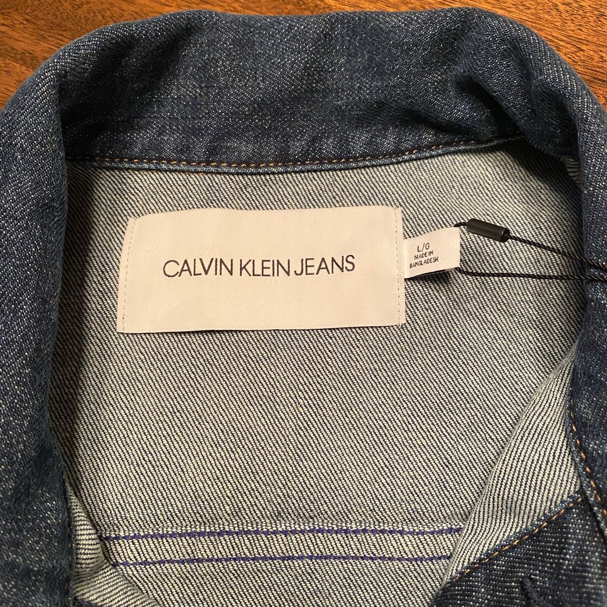 Calvin Klein Brand NWT Calvin Klein CK Logo Denim Jacket Size US L / EU 52-54 / 3 - 3 Thumbnail