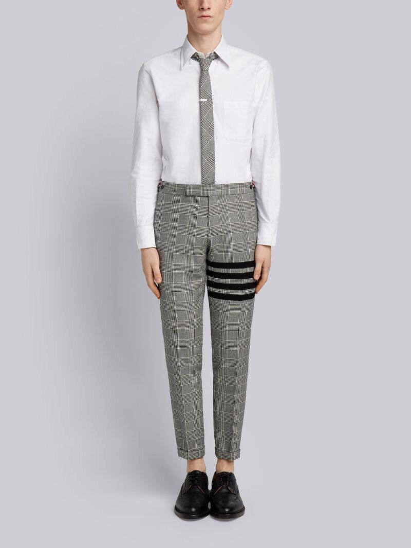 Thom Browne 4-bar prince of Wales heavy wool trousers size 2 Size 38L - 4 Thumbnail