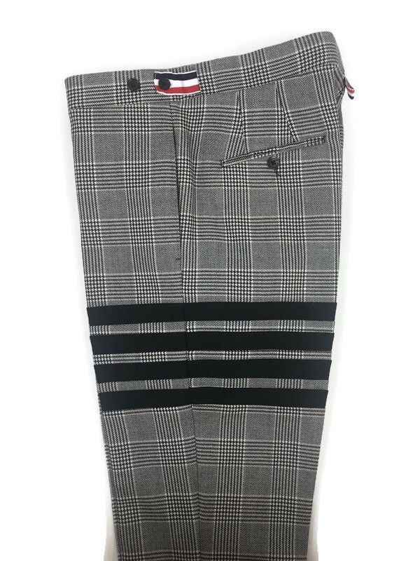 Thom Browne 4-bar prince of Wales heavy wool trousers size 2 Size 38L - 9 Thumbnail