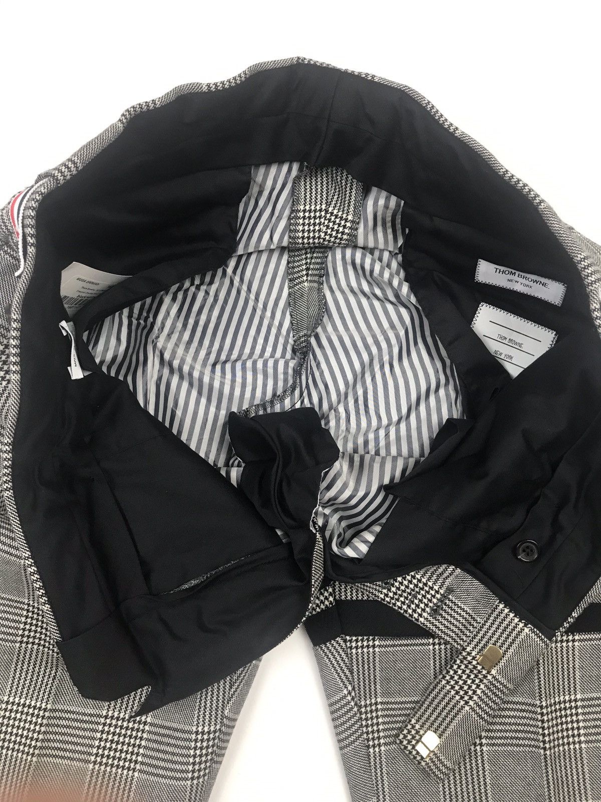 Thom Browne 4-bar prince of Wales heavy wool trousers size 2 Size 38L - 12 Thumbnail