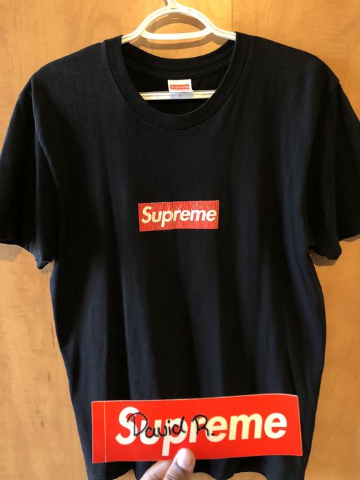 Supreme 20th hotsell anniversary tee black