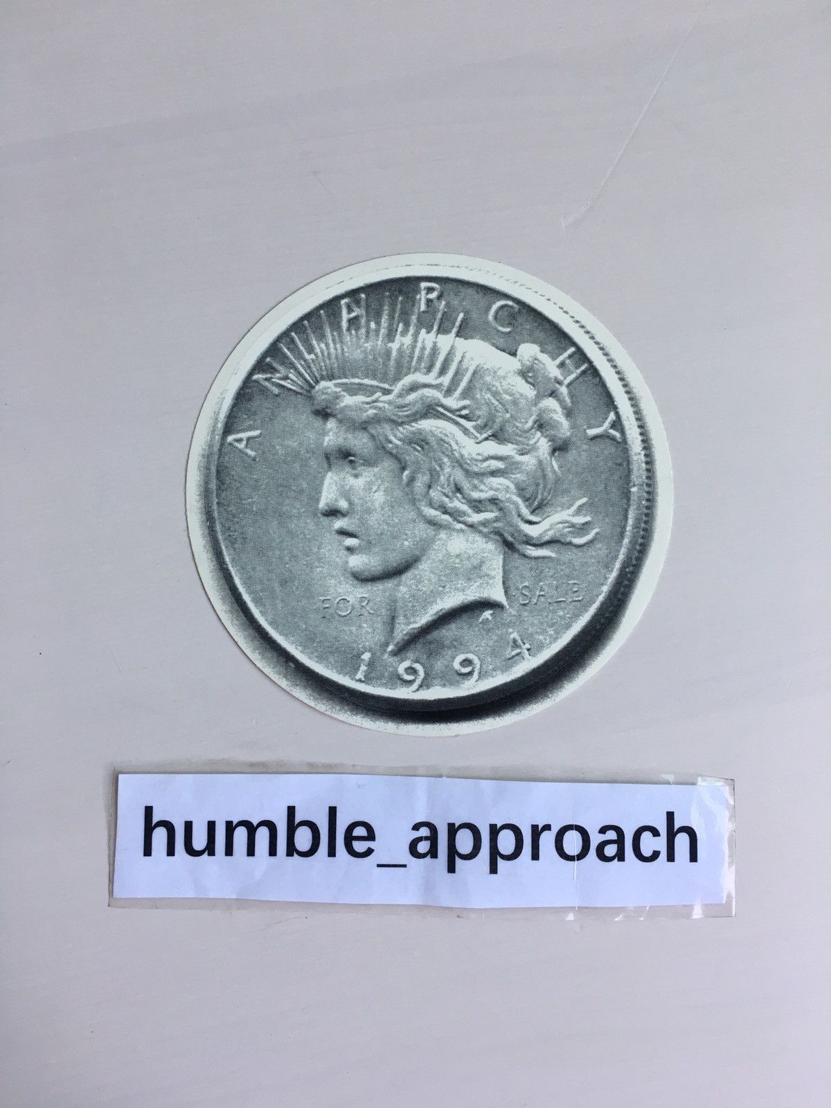 2009 Supreme Anarchy Coin Sticker Grey