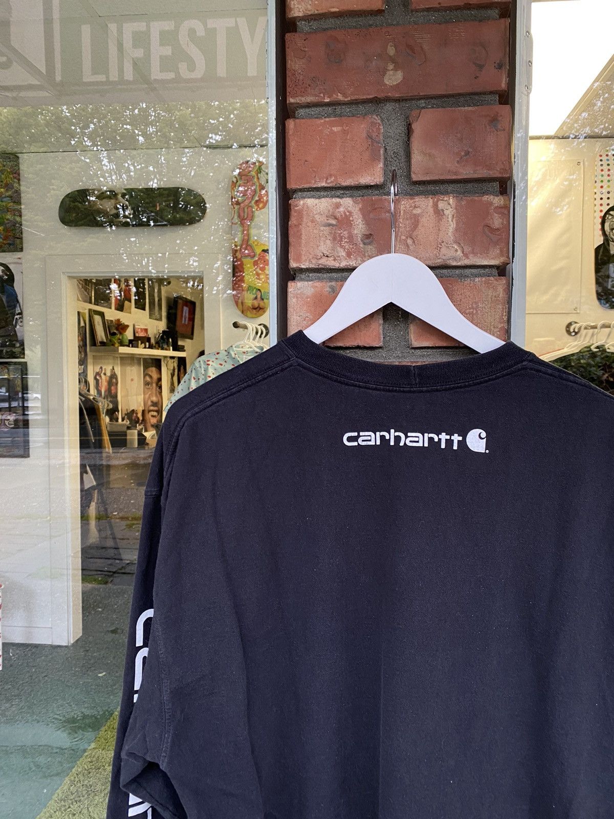 Carhartt × Vintage Carhartt Sun Faded Longsleeve Logo Spellout Workwear Travis Size US XL / EU 56 / 4 - 4 Thumbnail