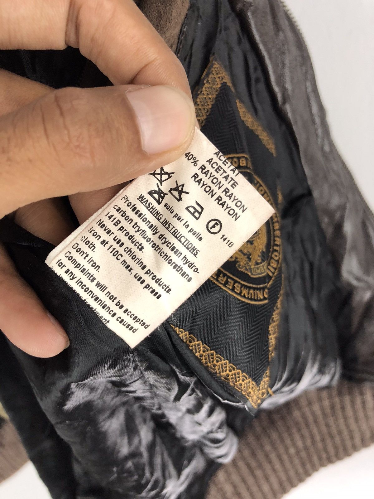 Other 🔥UMBERTO BILANCIONI HYBRID LEATHER KNIT JACKET MADE ITALY Size US L / EU 52-54 / 3 - 12 Thumbnail