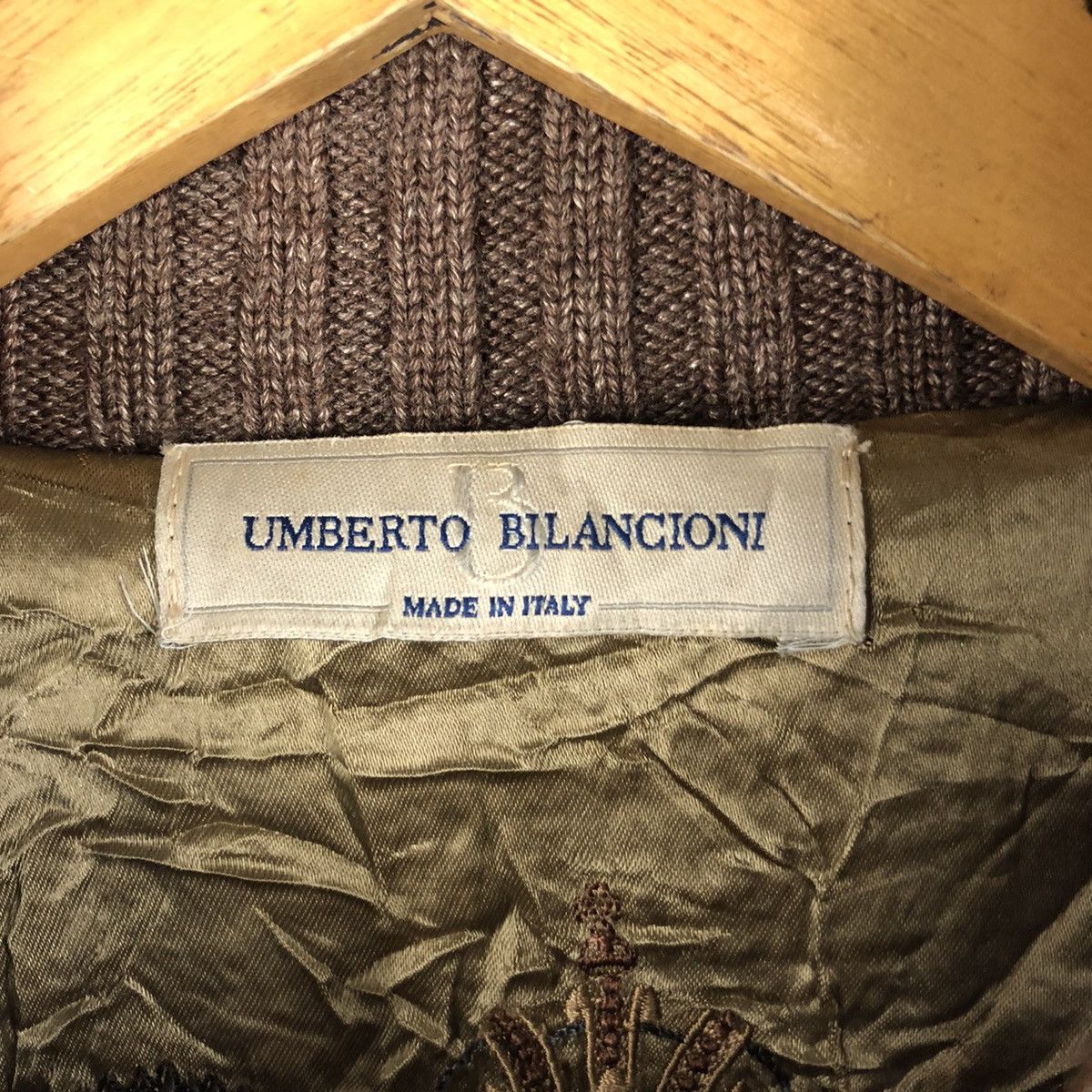 Other 🔥UMBERTO BILANCIONI HYBRID LEATHER KNIT JACKET MADE ITALY Size US L / EU 52-54 / 3 - 10 Thumbnail