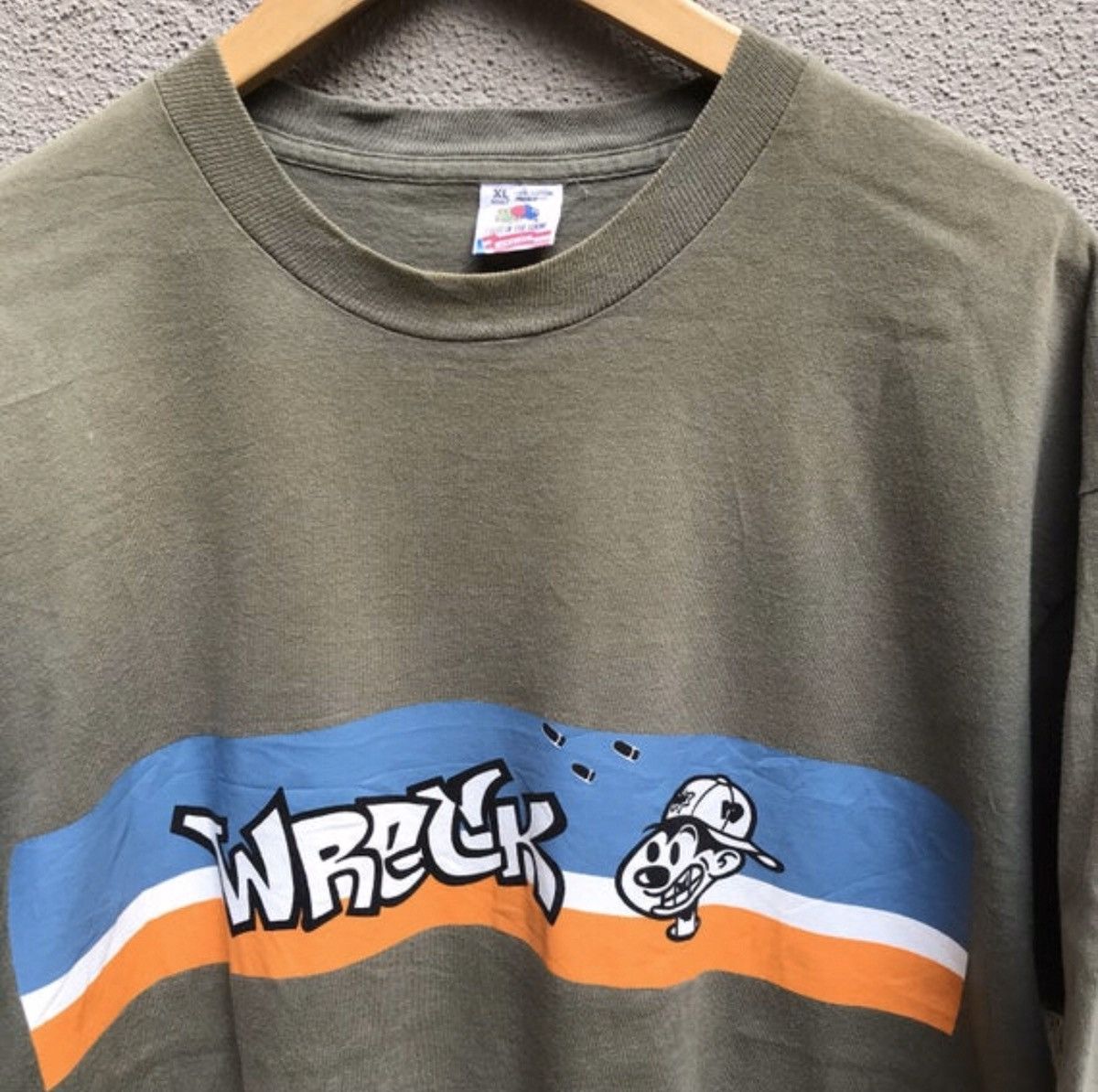 Rap Tees Vintage rare 90s WRECK RECORDS hiphop raptee nervous rec Size US XL / EU 56 / 4 - 3 Thumbnail