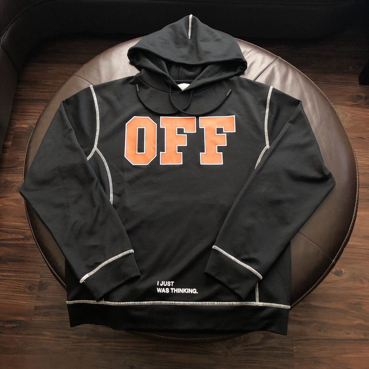 Off white i just was thinking hoodie hotsell